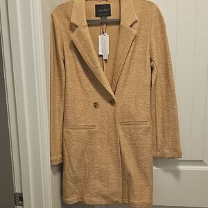Tan Double-Breasted Women's Coat